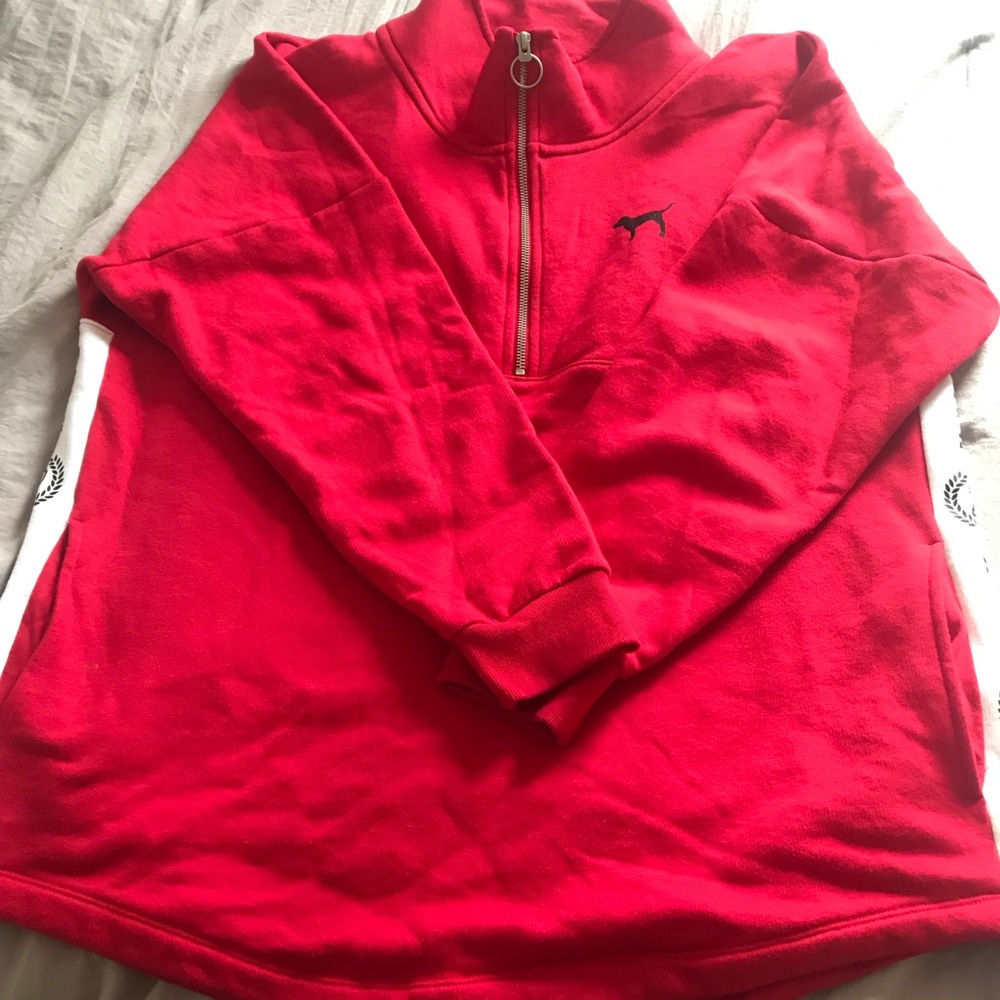 Victoria secret pink quarter zip sweatshirt
